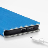 Slim wallet Lichtblauw hoes voor de Samsung Galaxy A90