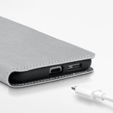 Slim wallet Grijs hoes voor de Samsung Galaxy A90