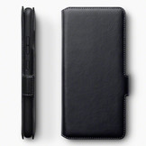 Lederen slim folio wallet hoes zwart voor de Samsung Galaxy A90