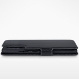 Lederen slim folio wallet hoes zwart voor de Samsung Galaxy A90