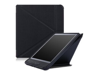 Lunso - sleepcover origami hoes - Kobo Forma - Zwart