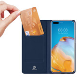 Pro serie slim wallet Blauw hoes voor de Huawei P40