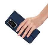 Pro serie slim wallet Blauw hoes voor de Huawei P40