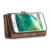 Vintage 2 in 1 portemonnee hoes Bruin voor de iPhone SE (2022 / 2020) / 8 / 7 / 6(s)