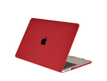 Lunso MacBook Air 13 inch M1 (2020) cover hoes - case - Mat Bordeaux Rood