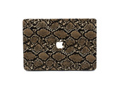 Lunso MacBook Air 13 inch (2010-2017) cover hoes - case - Snake Pattern Brown