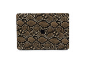 Lunso MacBook Air 13 inch M1 (2020) cover hoes - case - Snake Pattern Brown
