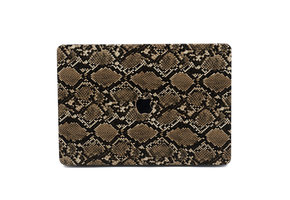 Lunso MacBook Air 13 inch M1 (2020) cover hoes - case - Snake Pattern Brown