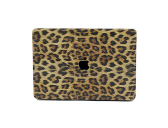 Lunso MacBook Air 13 inch M1 (2020) cover hoes - case - Leopard Pattern Brown