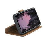iPhone 11 Pro lederen afneembare 2-in-1 bookcase hoes - Cognac