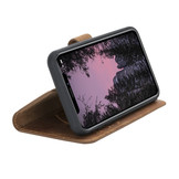 iPhone 11 Pro Max lederen afneembare 2-in-1 bookcase hoes - Cognac