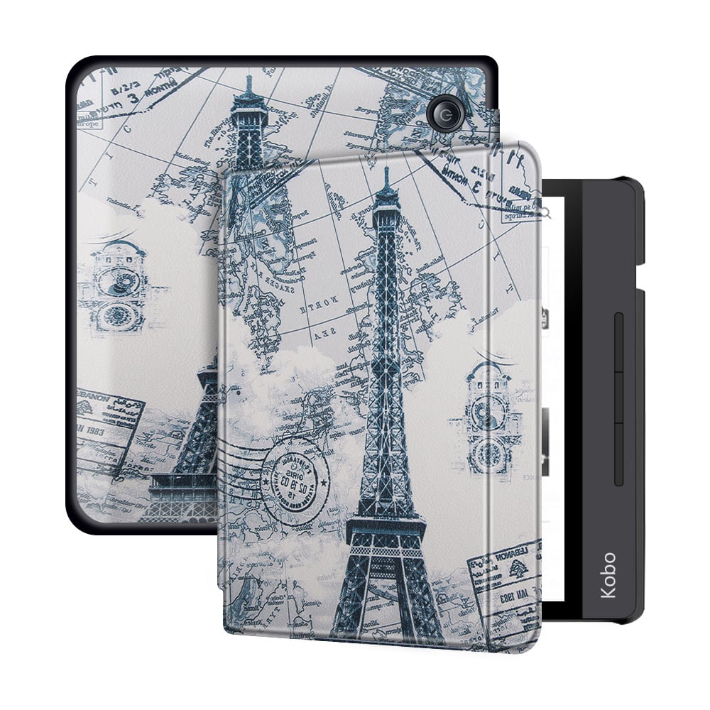 Lunso - sleepcover flip hoes - Kobo Libra H20 (7 inch) - Eiffeltoren