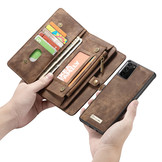 Vintage 2 in 1 portemonnee hoes Bruin voor de Samsung Galaxy Note 20
