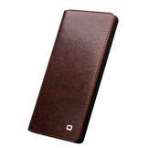 Echt lederen luxe wallet hoes Bruin voor de Samsung Galaxy Note 20