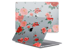 Lunso MacBook Pro 13 inch M1/M2 (2020-2022) cover hoes - case - Red Roses