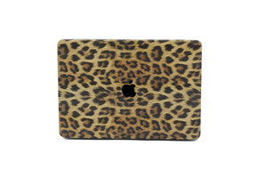 Lunso MacBook Pro 13 inch M1/M2 (2020-2022) cover hoes - case - Leopard Pattern Brown