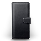 Luxe echt lederen wallet hoes Zwart voor de Samsung Galaxy Note 20