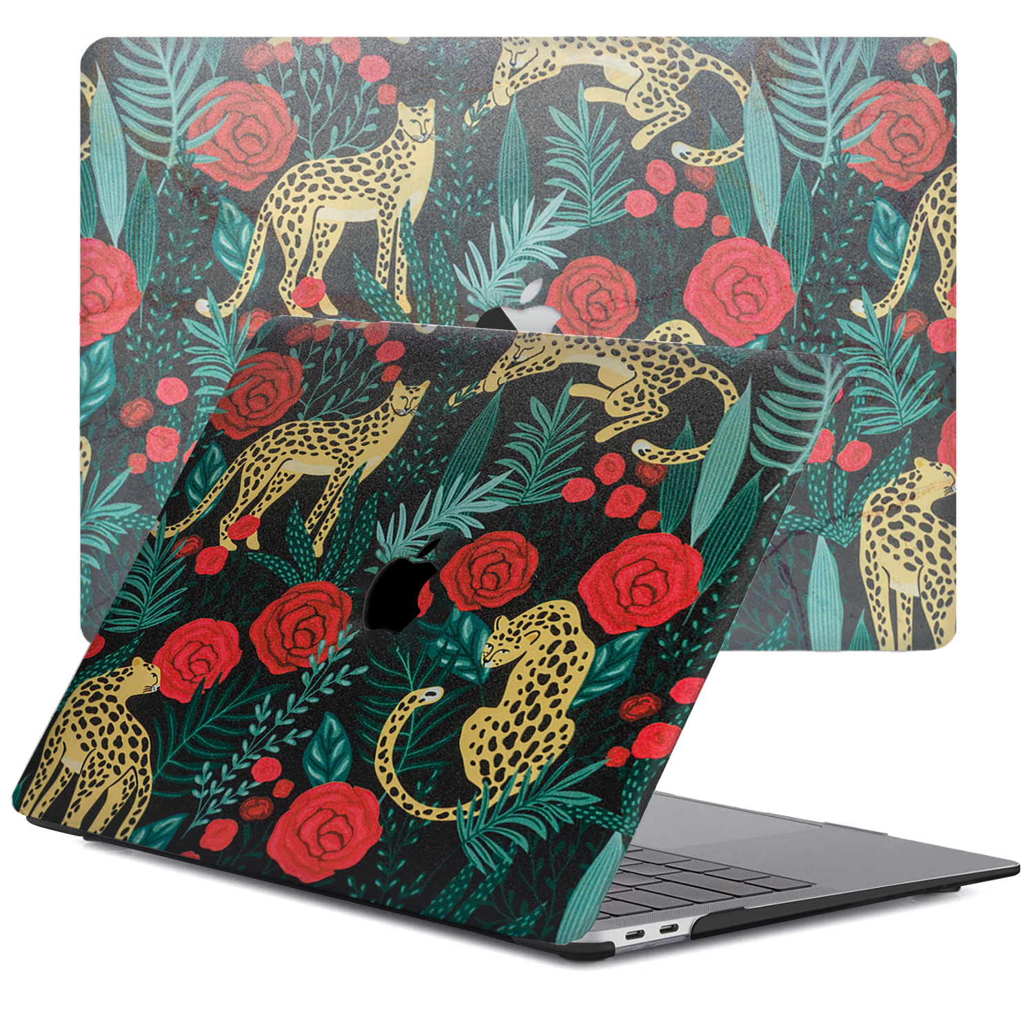 Leopard Roses cover hoes voor de MacBook Pro 13 inch (2020-2022)