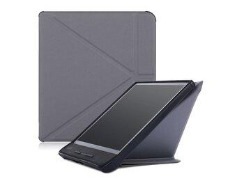 Lunso - sleepcover origami hoes - Kobo Forma - Grijs