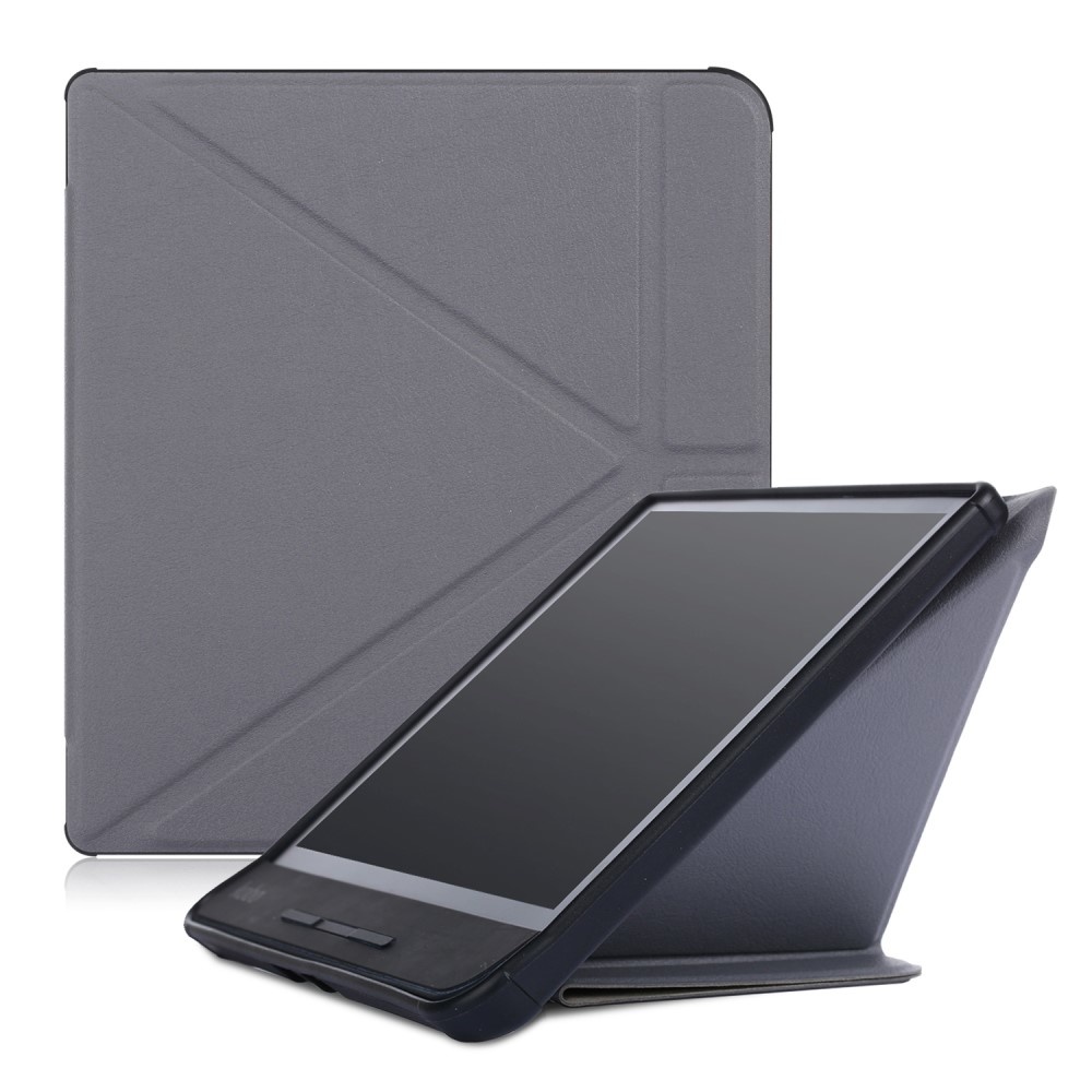 Sleepcover origami hoes Grijs voor de Kobo Forma
