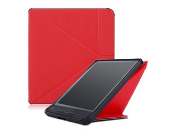 Lunso - sleepcover origami hoes - Kobo Forma - Rood