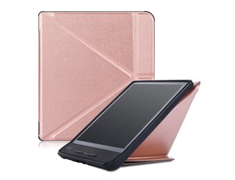 Lunso - sleepcover origami hoes - Kobo Forma - Rose Goud