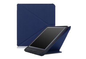 Lunso - sleepcover origami hoes - Kobo Forma - Blauw