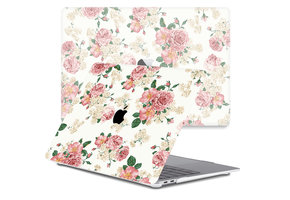 Lunso MacBook Air 13 inch M1 (2020) cover hoes - case - Pink Roses