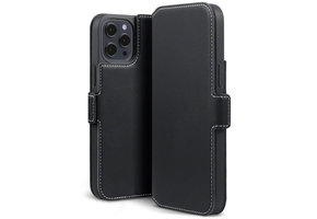 Qubits - slim wallet hoes - iPhone 12 Pro Max - Zwart