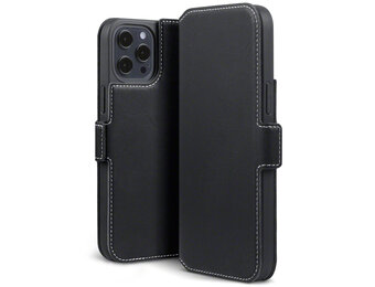 Qubits - slim wallet hoes - iPhone 12 Pro Max - Zwart