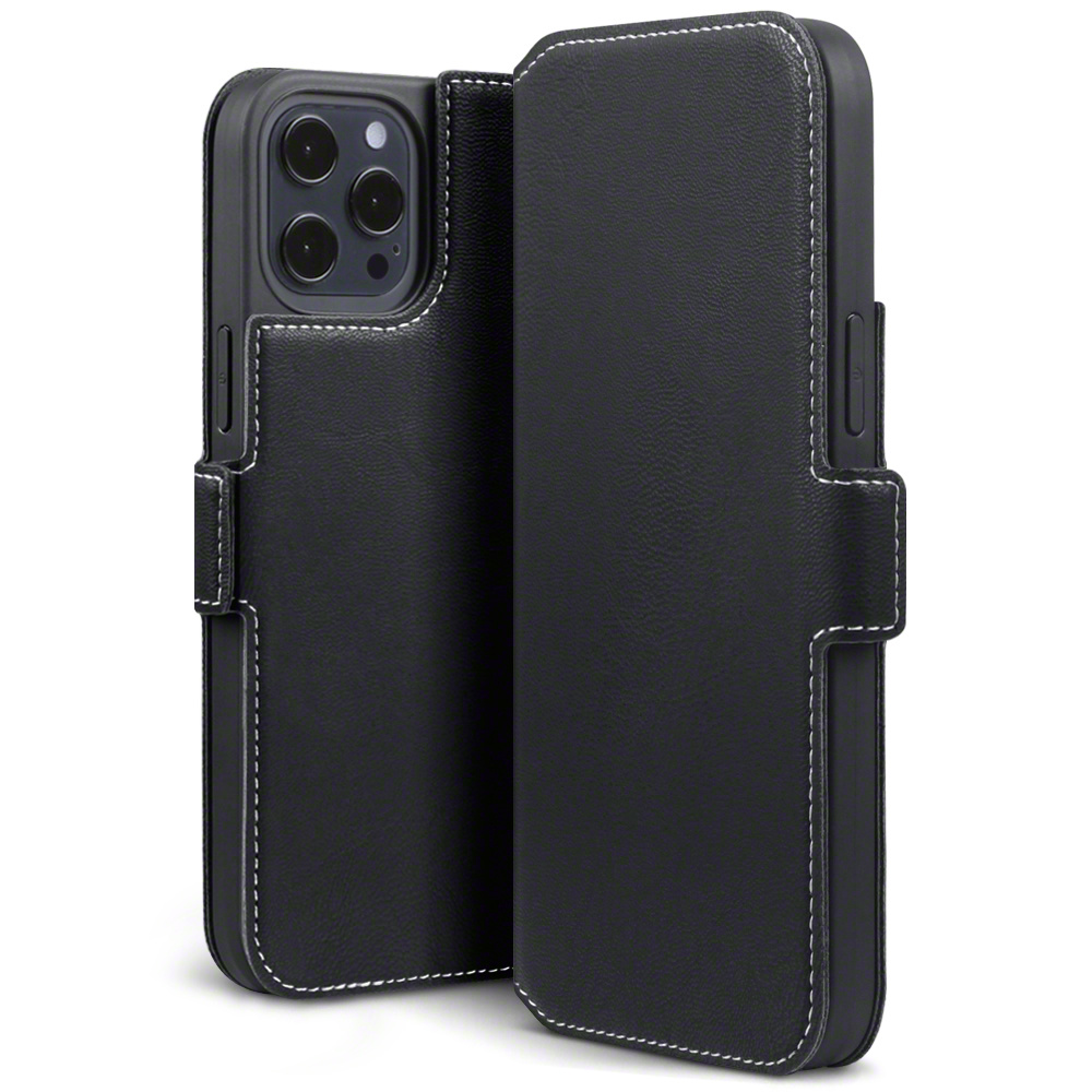 Slim wallet Zwart hoes voor de iPhone 12 Pro Max