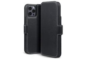 Qubits - slim wallet hoes - iPhone 12 / iPhone 12 Pro - Zwart