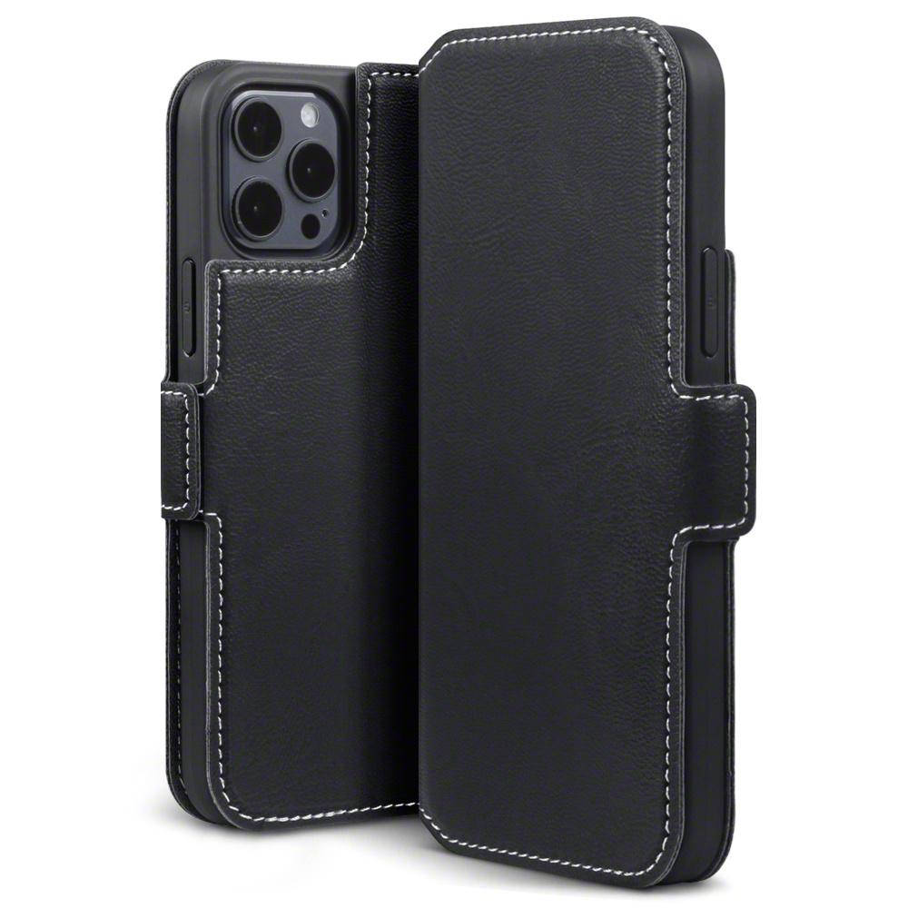 Slim wallet Zwart hoes voor de iPhone 12 en iPhone 12 Pro