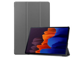 3-Vouw sleepcover hoes - Samsung Galaxy Tab S7 Plus / Tab S8 Plus - Grijs
