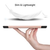3-Vouw sleepcover hoes Rose Goud voor de Samsung Galaxy Tab S7 Plus en Samsung Galaxy Tab S8 Plus