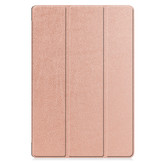 3-Vouw sleepcover hoes Rose Goud voor de Samsung Galaxy Tab S7 Plus en Samsung Galaxy Tab S8 Plus