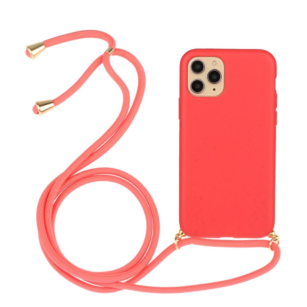 Lunso - Backcover hoes met koord - iPhone 12 / iPhone 12 Pro - Rood