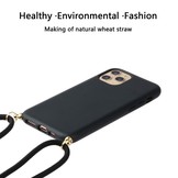 Backcover hoes Zwart met koord voor de iPhone 12 Mini