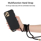 Backcover hoes Zwart met koord voor de iPhone 12 Mini