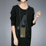 Backcover hoes Army Groen met koord voor de iPhone 12 Mini