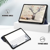 3-Vouw sleepcover hoes Blauw voor de iPad Air (2022 / 2020) 10.9 inch