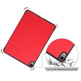 3-Vouw sleepcover hoes Rood voor de iPad Air (2022 / 2020) 10.9 inch