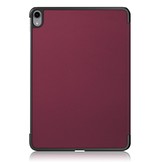 3-Vouw sleepcover hoes Bordeaux Rood voor de iPad Air (2022 / 2020) 10.9 inch