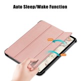 3-Vouw sleepcover hoes Roze Goud voor de iPad Air (2022 / 2020) 10.9 inch