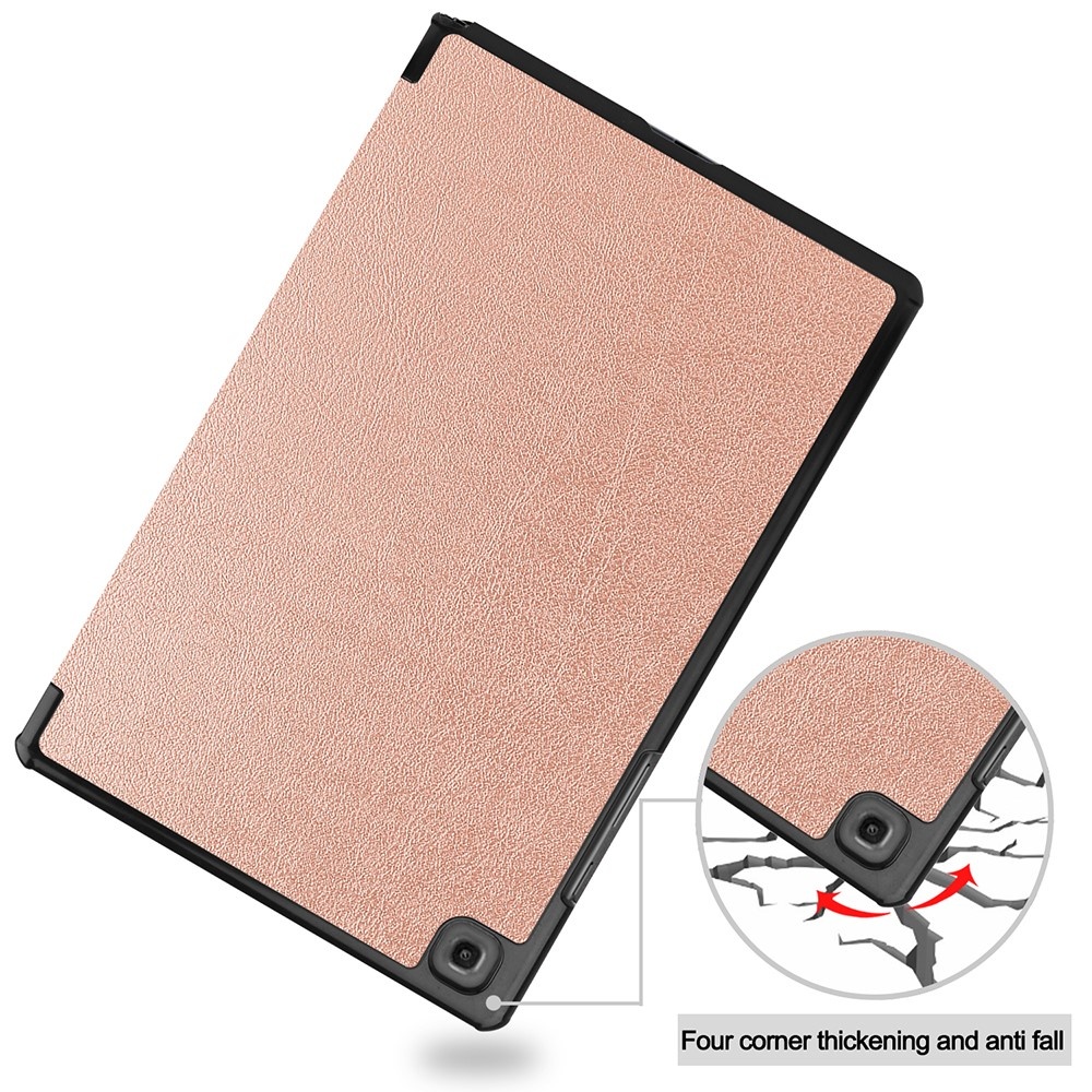 3-Vouw sleepcover hoes Bordeaux Rose Goud voor de Samsung Galaxy Tab A7 (2020)
