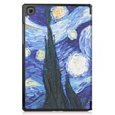 3-Vouw sleepcover hoes Van Gogh Schilderij voor de Samsung Galaxy Tab A7 (2020)