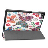 3-Vouw sleepcover hoes Vlinders voor de Samsung Galaxy Tab A7 (2020)