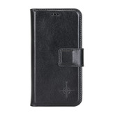 iPhone 12 Mini leren afneembare 2-in-1 bookcase telefoonhoes - Zwart