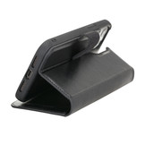 iPhone 12 Mini leren afneembare 2-in-1 bookcase telefoonhoes - Zwart
