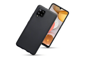 Qubits - Softcase hoes - Samsung Galaxy A42 - Zwart